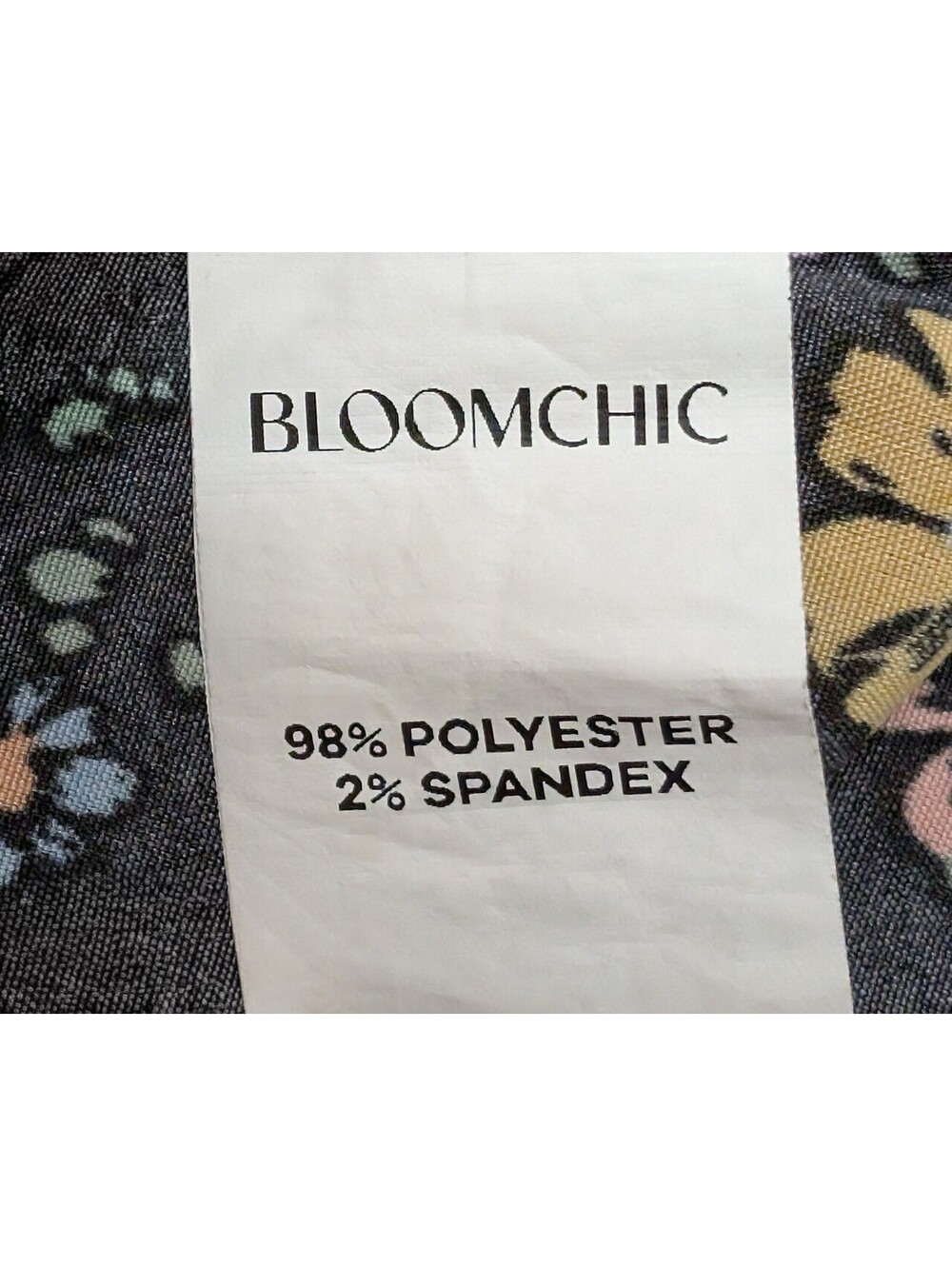 BloomChic Floral Blouse Womens 18/20 Black Multicolor V Neck Flutter Sleeve Top - Picture 7 of 8